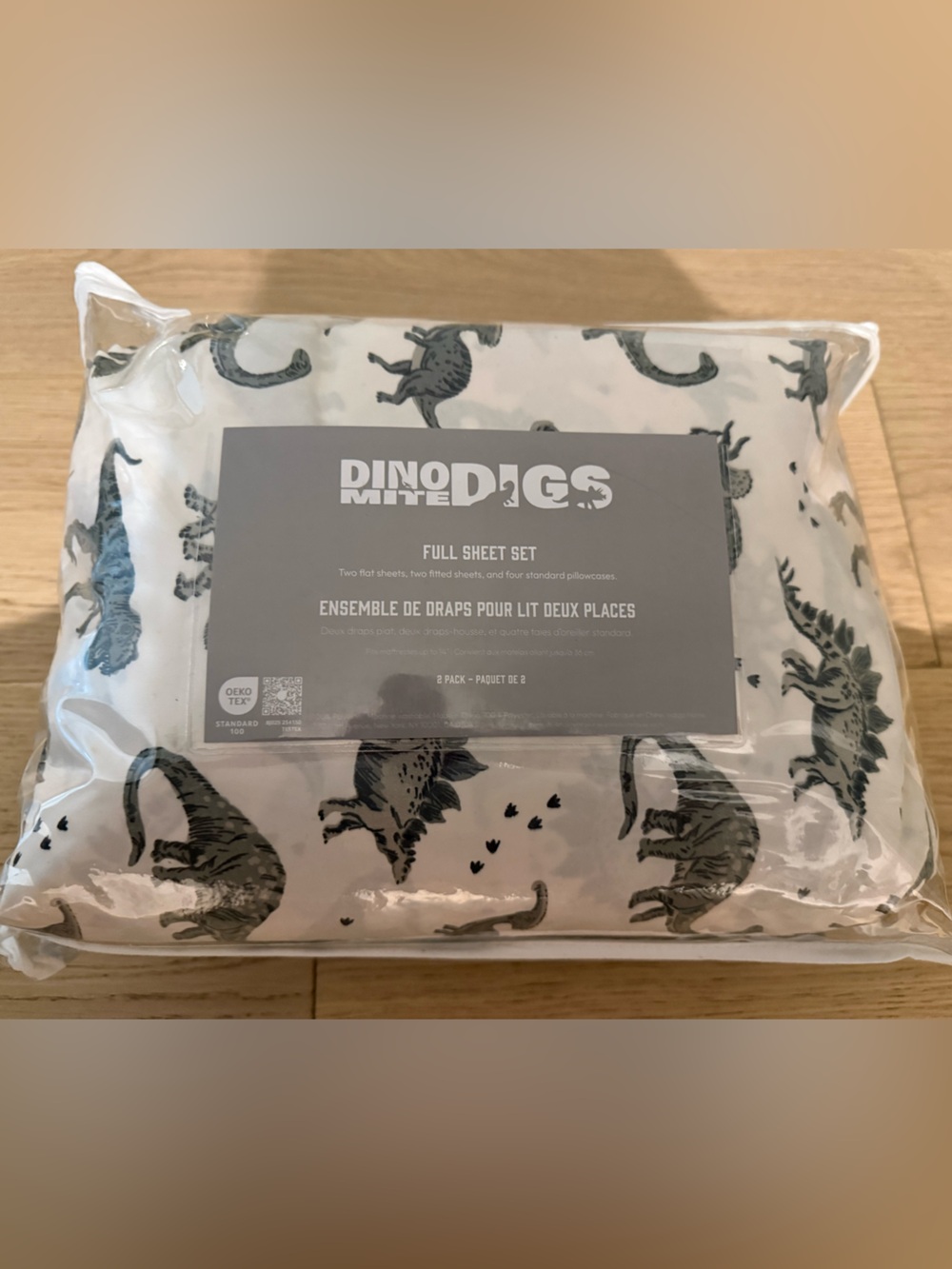 🦖Dino Mite Full Sheet Set 2-Pack Kids Dinosaur Bedding OEKO-TEX Two Sets In One!